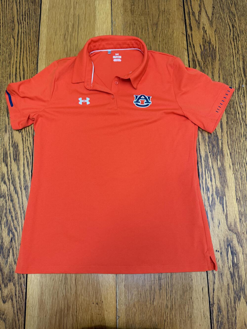 Auburn Tigers Shirt Polo Womens Small Orange NCAA College Football Under Armour